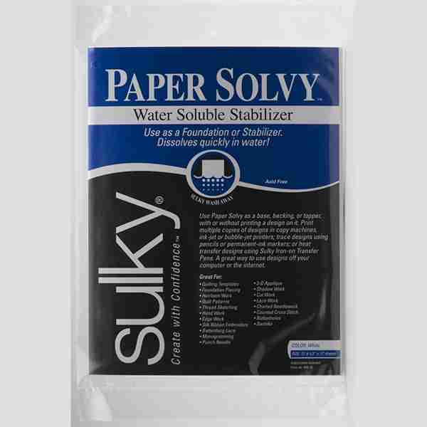 Sulky Paper Solvy - Printable Soluble Stabilizer